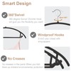 Ergonomic Curved Plastic Hangers 50pack - No Shoulder Bump Design,