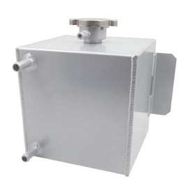 HCHCSPEED Universal 3.2L Aluminum Coolant Expansion Overflow Reservoir Tank Water Bottle Recovery Silver