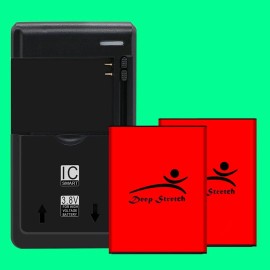 For TCL Long Life Rechargeable Business 2x 1950mAh Battery Charger for TCL Flip Go 4058W