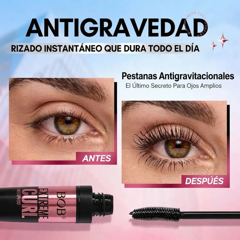 Máscara De Pestañas Volumen Y Alargador 60g Negro Rizador