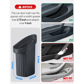 BMZX Car Trash Can Trash Bin, Accessories for Interior Mini Garbage Can, Car Door Trash Can,Multifunctional Organizers and Storage, Home and Office
