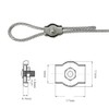 20 Pcs stainless steel simplex wire rope cable clamp/wire rope