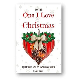 Second Ave One I Love Christmas Heart Love You Romantic Xmas Holiday Festive Greetings Card