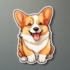Cute Cartoon Corgi Dog Vinyl Decal – 5-Inch Waterproof Sticker