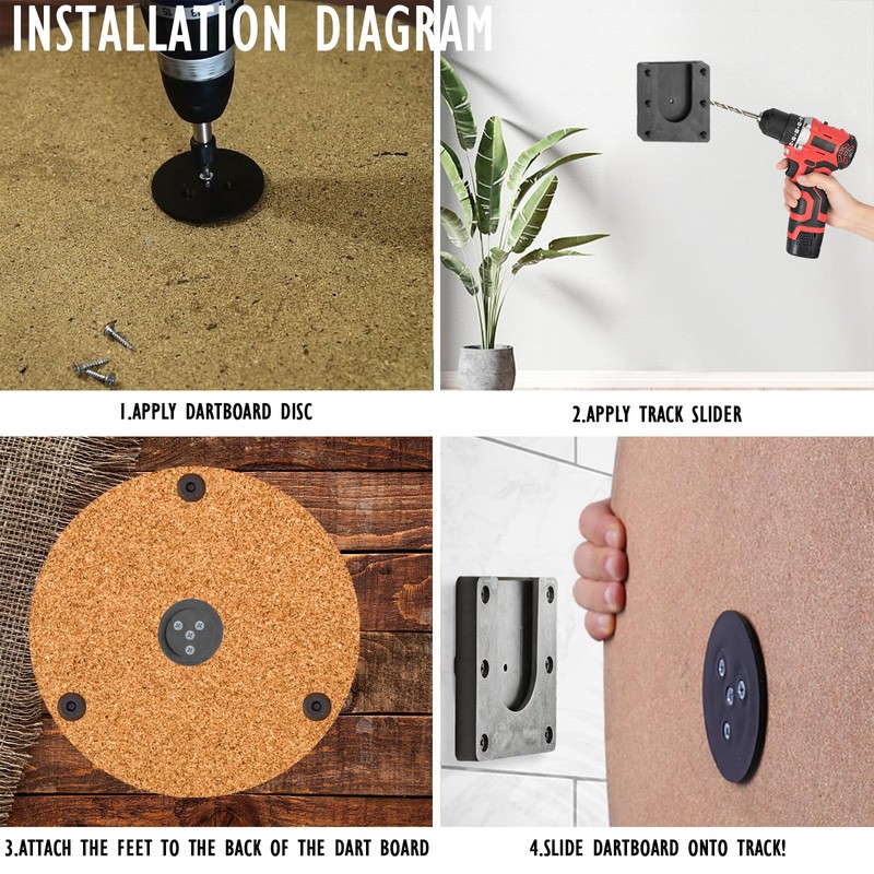 NICEIN® Dartboard Holder, Dartboard Holder, Sturdy Dartboard Stand, Dartboard Hanging,