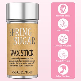 SPRINGSUGAR 4 Packs Set Hair Wax Stick Slick Back Hair Edge Brush Pink Comb Wax Stick for Hair Flyaways, Styling Products Essentials Stuff for Women, Kids and Clean Girl