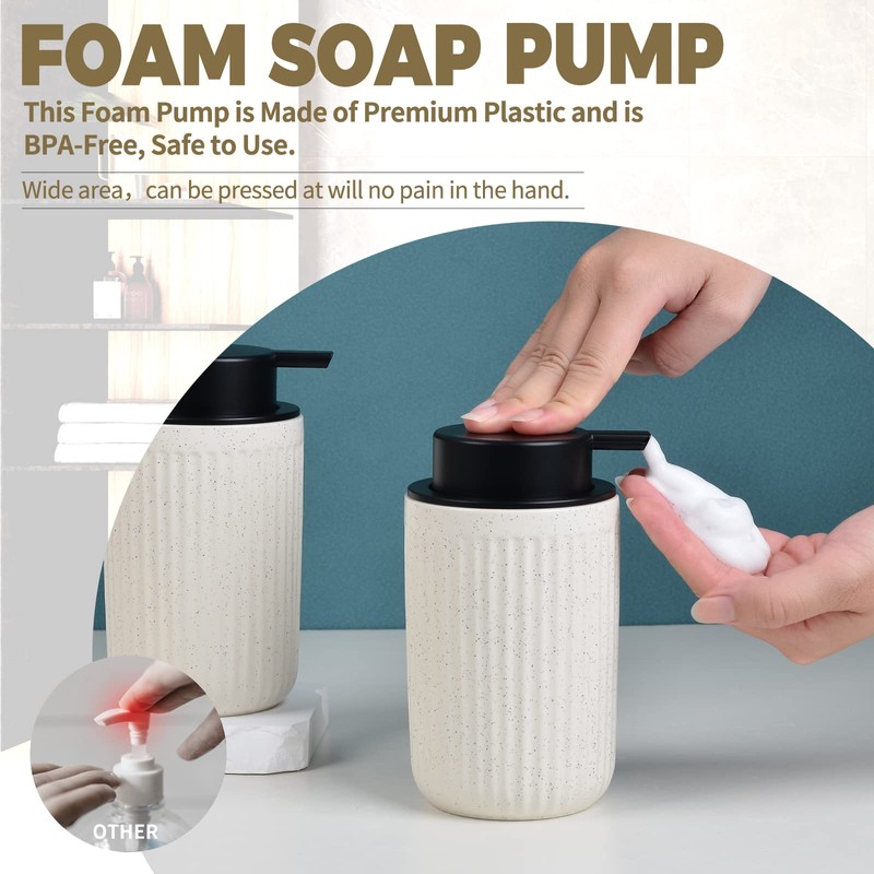 Umlaca Foaming Soap Dispenser Ceramic for Dish Soap,Hand Soap,Lotion foaming