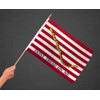 First Navy Jack 12x18" Stick Flag - Hand Held Historical