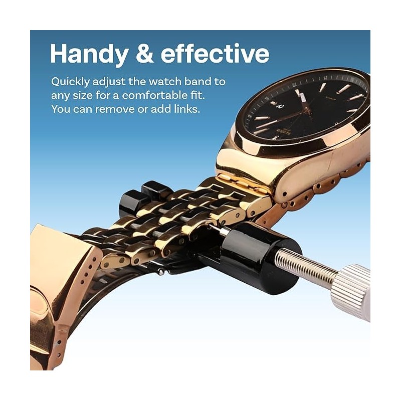 Vaporly UK Metal Watch Strap Repair Tool Kit, Threaded Link
