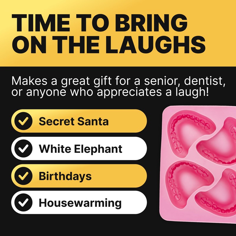 Fairly Odd Novelties FON-10014 Smile Teeth Denture Shaped ICE Tray