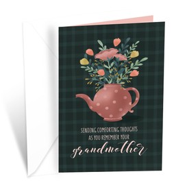 Sympathy Card Loss of Grandma (Grandmother) | Made in America | Eco-Friendly | Thick Card Stock with Premium Envelope 5in x 7.75in | Packaged in Protective Mailer | Prime Greetings