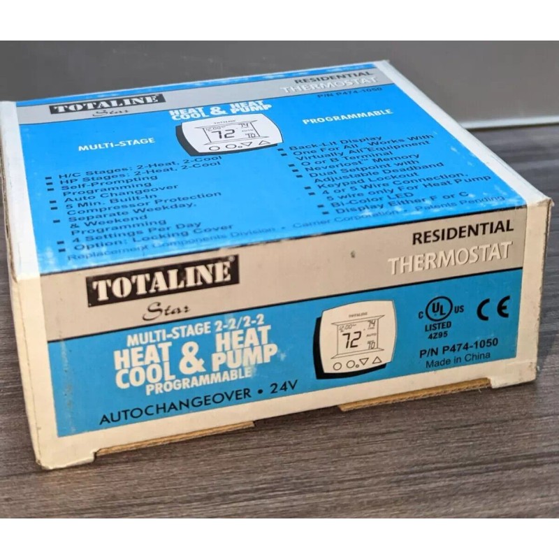 Totaline Heat Cool & Pump Residential Small Thermostat Multi-Stage Programmable