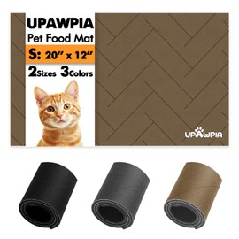 UPAWPIA Pet Food Mat Absorbent Cat Food Mat Dog Mat for Food and Water Quick Dry No Stains Dog Feeding Mat Placemat for Messy Drinkers Cat Food Mats for Indoor Cats Bowl Mat Pet Supplies 12"X20" Brown