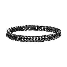 VNOX Bracelet for Men Cuban Link Chain for Women Men Stainless Steel Mens Chain Bracelet Silver Gold Black Men Bracelet Mens Jewelry Christmas Birthday Gifts for Men Boyfriend Dad Homme