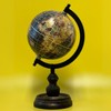EXERZ SI-7001 Vintage Ball with Wooden Base, Black, 13 cm