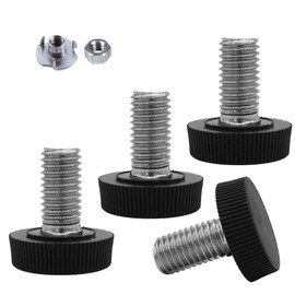 SKIR'CO 4 pcs, Furniture Leveling Feet M10 x 20 mm, Adjustable Round Legs 25 mm Diameter, M10 Thread Leveler Foot (Nuts Included)
