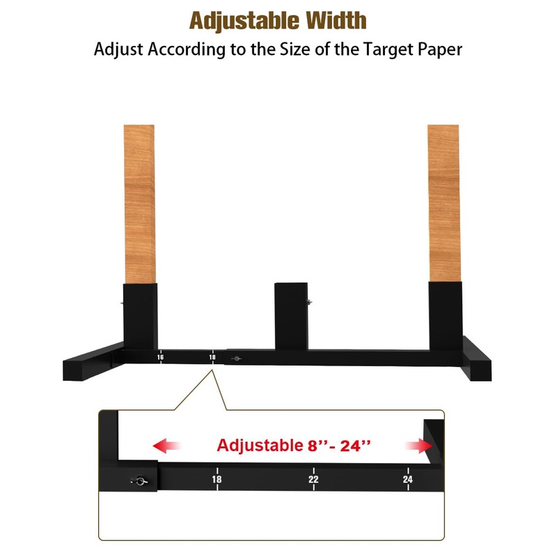 Koutemie Outdoor Shooting Target Stand with 10pcs 17x25 Inch Paper