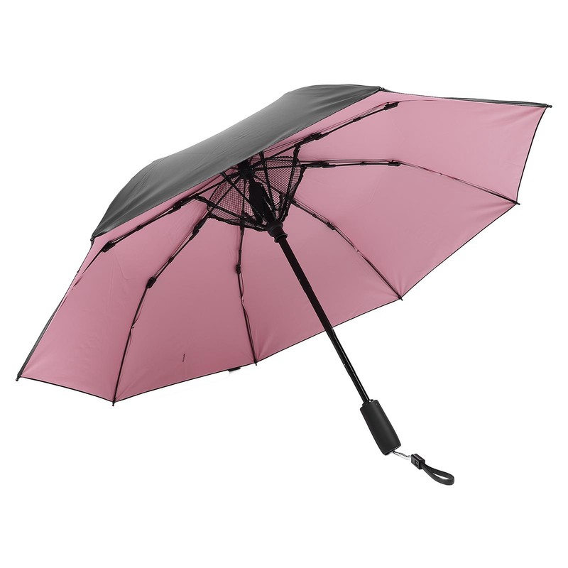 Portable Umbrella with Fan 8 Fiberglass Ribs Windproof Umbrella for