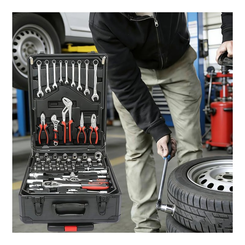 Arcwares 799pcs Aluminum Trolley Case Tool Set Silver, House Repair