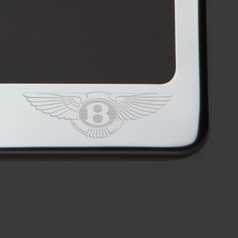 KA Polish Mirror Stainless Steel Bentley Laser Etched License Plate