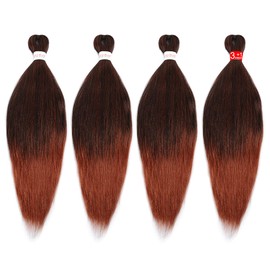 QUEEN BRAID 3+1 FREE MEGA Value Pack braiding hair for women Pre-stretched Braiding Hair Professional Easy Crochet Braid Hair Technology Perm Fiber Hot Water Setting 26inch Soft Synthetic Braiding Hair Extension for Twist Senegalese Crochet Hair(26", TM3