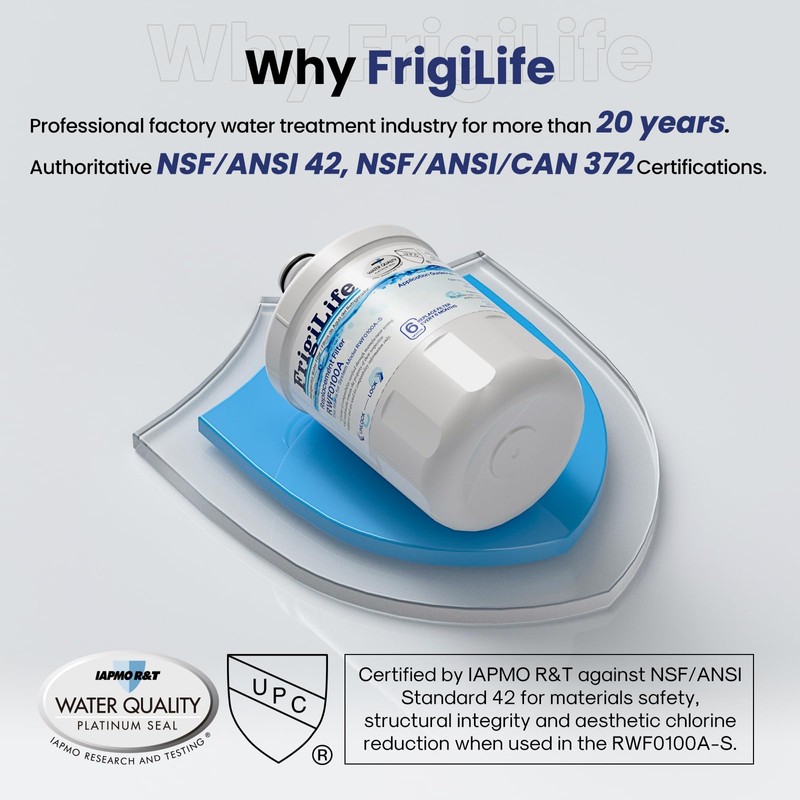 FrigiLife 5231JA2002A Water Filter Replacement for LG LT500P, GEN11042FR-08, ADQ72910911,