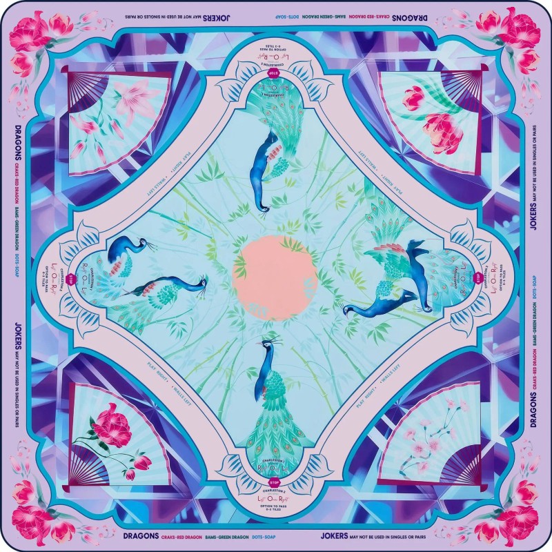 Luxury Foldable American Mahjong Table Pad Anti Slip Soft Leather