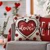 Valentine's Day Polka Dots Love Heart Mason Jar Throw Pillow