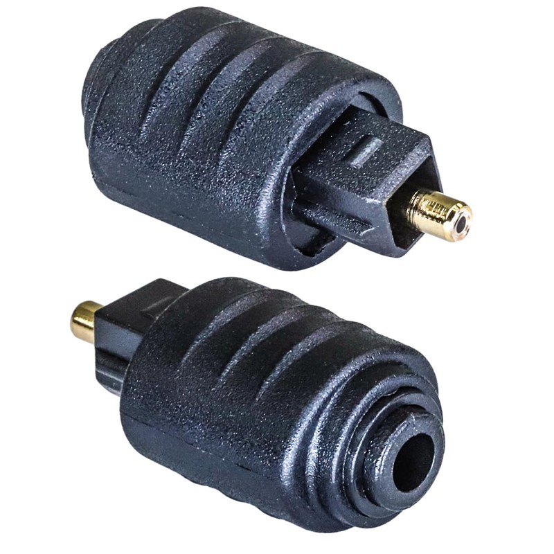 F Season RWM016-U 2pcs Black Mini Toslink Optical 3.5 mm