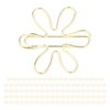 Yosoo 100Pcs Gold Metal Paper Clips, Cute Flower Shape, Anti