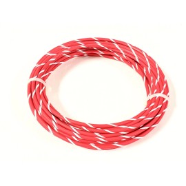 ACDCWIREANDSUPPLY AUTOMOTIVE WIRE 12 GAUGE GA HIGH TEMP GXL COPPER WIRE RED WHITE STRIPE 100' USA