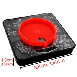 AIVORO Angelblei, 160 Stück Bleischrot Angeln, Schrotblei Angeln mit Aufbewahrungskiste, Herausnehmbare Blei Gewicht Angeln, 7 Größen Bleischrot Sortimentsdose（0,4g/0,5g/0,6g/0,8g/1g/1,2g/1,5 g）
