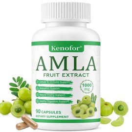 Amla Capsules, Amla Superfruit Capsules 1000mg, Amla Fruit Extract, Amla Supplement, Gooseberry Supplement for Antioxidant, Vitality & Digestive Support - 90 Capsules, 45 Days Supply