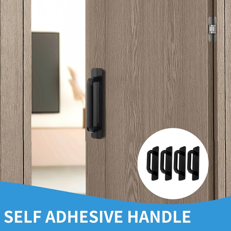 atnayo 4 Pack Peel Stick on Door Handles, PP Material,