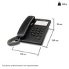 Panasonic KX-TS550MEB Teléfono Alámbrico, Color Negro, Mediano