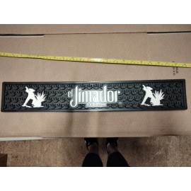Jimador Tequila Bar Rail Spill Mat Roughly 20.5"x3.5" Black White