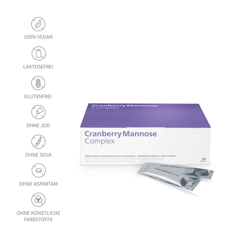Cranberry Mannose Complex - D-Mannose Pulver hochdosiert + Cranberry +