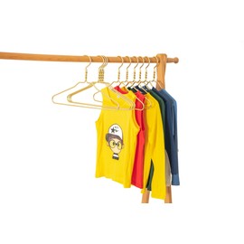 Beautiful Gold Aluminum Metal Suit Hangers Heavy Duty Coat Hangers (12" Kids/Toddlers Size - Aluminum)