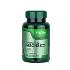 Magnesio glicinato 400 mg con Omega 3 – Alta absorción y fórmula avanzada – Mineral esencial para uso diario – 90 cápsulas | Herbalia Lab
