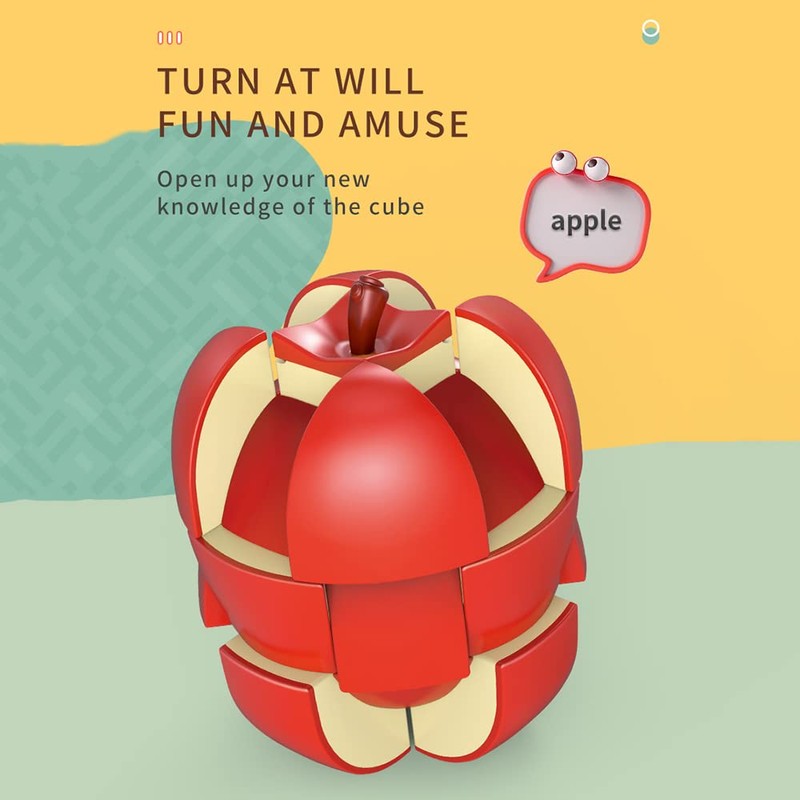 TaoLeLe Speed Cube 3×3 Apple Shaped Magic Cube 1:1 Realistic