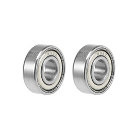 sourcing map 696ZZ Deep Groove Ball Bearings 6 mm x 15 mm x 5 mm Double Shielded Chrome Steel Z2 Pack of 2