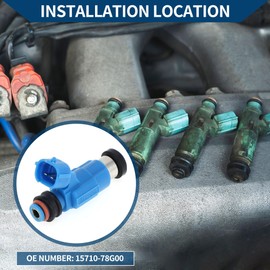 Hihaha No.15710-78G00 Fuel Injector for Mazda for Suzuki Carry BT-50/B-2.6 Fuel Nozzle Flow Match 1 Pc Blue