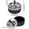 1 x QUALSEN ashtray with lid, rotating ashtray, large ashtray