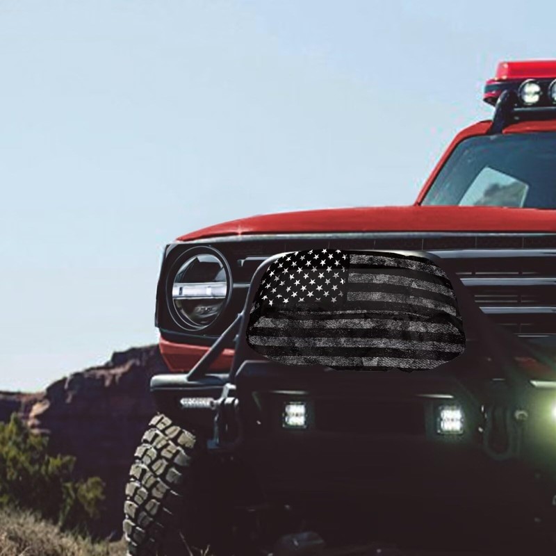 Brosoneto American Flag Waterproof Winch Cover, Badlands Winch Cover, Breathable