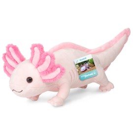 Teddy Hermann 90159 Axolotl 36 cm, Cuddly Toy, Plush Toy with Recycled Filling, Special Edition Yaqu Pacha