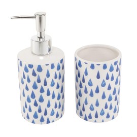 ROCKING GIFTS Bathroom Set Bathroom Soap Dispenser & Tumbler Drops
