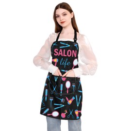 PLITI Hair Stylist Apron Hairdresser Apron With Pockets Hair Salon Owner Gifts Cosmetology Graduation Gift Salon Life Apron (Salon life apronU)