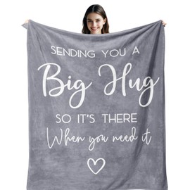 Get Well Soon Gifts for Women/Men, Thinking of You Gifts, Sympathy Gift, Cheer Up/Healing Gifts for Women, Inspirational Feel Better Gifts for Woman, Sending Hugs Gifts, Healing Hug Blanket 150X130CM