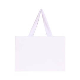 PAPERIST 16pcs 9x3.9x6.3 Small gift bags, White paper bag with white cotton handles bag, party bags, gift bags for Wedding, Christmas, Birthday Party, Bridal Shower, Mothersday, Fathersday