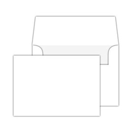 4" x 6" Heavyweight Blank White Note Cards with Envelopes, A4 Size Envelopes - 50 Cards and 50 Envelopes per Pack
